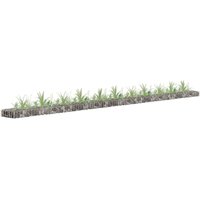 Maisonchic - Gabionen-Hochbeet,Gabionenkorb,Gabionenbank, Blumenkasten Verzinkter Stahl 450x30x10 cm VMEC192694 von MAISONCHIC