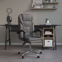 Maisonchic - Gamer Stühle,Gaming Stuhl Ergonomisch,Bürostuhl,Computerstuhl mit Liegefunktion Grau Kunstleder -65112 von MAISONCHIC