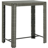 Maisonchic - Garten-Bartisch,Essgruppe,Stehtisch Grau 100x60,5x110,5 cm Poly Rattan NCIEN96811 von MAISONCHIC