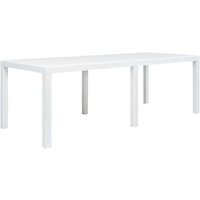 Maisonchic - Gartentisch,Terrassentisch,Gartenmöbel Weiß 220 x 90 x 72 cm Kunststoff Rattan-Optik VMEC312807 von MAISONCHIC
