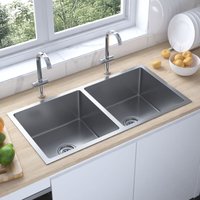 Küchenspüle Handgemachte Einbauspüle Spülen mit 1 Becken Spülbecken Edelstahl DE53573 von MAISONCHIC