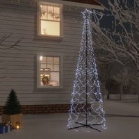 Künstlicher Weihnachtsbaum,LED-Weihnachtsbaum Kegelform Kaltweiß 500 LEDs 100x300 cm -ME7687 von BONNEVIE