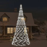 LED-Weihnachtsbaum für Fahnenmast,Outdoor-Lichterketten,Weihnachtsschmuck/Weihnachtsdekoration Kaltweiß 3000 LEDs 800 cm CIW50742 Maisonchic von MAISONCHIC