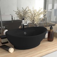 Maisonchic - Luxus-Waschbecken,Handwaschbecken,Waschtisch Überlauf Matt Schwarz 58,5x39cm Keramik JDVN560367 von MAISONCHIC