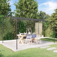 Maisonchic - Markise , Windschutz Markise, Standmarkise, Gartenmarkise Anthrazit 4x3 m 180 g/m² Stoff und Stahl KLI15107 von MAISONCHIC