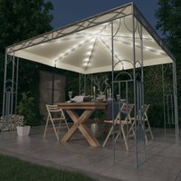 Pavillon Pop-Up, Gartenpavillon, Pagodenzelt, Faltpavillon mit LED-Lichterkette 300x300 cm Cremeweiß KLI58804 Maisonchic von MAISONCHIC