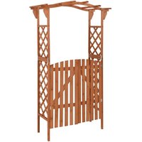 Maisonchic - Pergola Garten Pavillon mit Tor 116x40x204 cm Massivholz Tanne XDGN449177 von MAISONCHIC