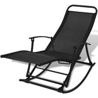 Maisonchic - Relax-Sessel,Klappbarer Garten-Schaukelstuhl schwarz -44472 von MAISONCHIC