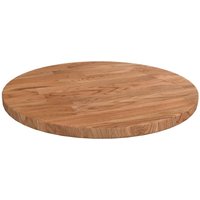Runde Tischplatte,Schreibtischplatte,Küchen Arbeitsplatte Hellbraun Ø30x1,5 cm Behandeltes Eichenholz CCA767687 Maisonchic von MAISONCHIC