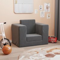 Maisonchic - Schlafsofa für Kinder, Schlafcouch, Sofabett, Wohnzimmersofa Anthrazit Weicher Plüsch WFV5092 von MAISONCHIC