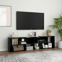 Bonnevie - Moderne TV-Möbel, TV-Lowboard TV-Schrank für das Wohnzimmer Schwarz 149x30x52 cm Holzwerkstoff -FV28670 - Schwarz von BONNEVIE