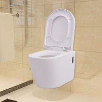 Maisonchic - Wand-Hänge-Toilette/Wandmontierte Toilette Keramik Weiß FSW52062 von MAISONCHIC