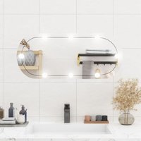 Wandspiegel Spiegel Badzimmer Spiegel mit LED-Leuchten 35x80 cm Glas Oval BNTED705235 Maisonchic von MAISONCHIC