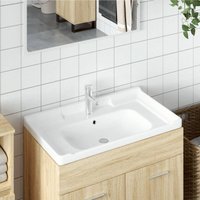 Maisonchic - Waschbecken, Waschtisch, Handwaschbecken Weiß 91,5x48x23 cm Rechteckig Keramik LLOAQ674449 von MAISONCHIC