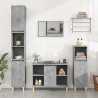 Waschbeckenunterschrank, Unterschrank, Badschrank, Badmöbel Betongrau 80x33x60 cm Holzwerkstoff LLOAQ424324 Maisonchic von MAISONCHIC