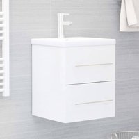 Waschbeckenunterschrank,Waschtischunterschrank,Badmöbel Hochglanz-Weiß 41x38,5x48 cm JDVN718486 Maisonchic von MAISONCHIC