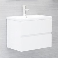 Maisonchic - Waschbeckenunterschrank,Waschtischunterschrank,Badmöbel Hochglanz-Weiß 60x38,5x45 cm JDVN697906 von MAISONCHIC