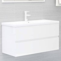 Waschbeckenunterschrank,Waschtischunterschrank,Badmöbel Hochglanz-Weiß 90x38,5x45 cm JDVN597062 Maisonchic von MAISONCHIC