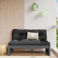 Mittelsofa,Gartensofa, Loungesofa,Gartenbank Grau 120x80 cm Massivholz Kiefer VMEC172702 Maisonchic von MAISONCHIC