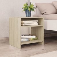 Nachttisch,Nachtschrank,Beistelltisch,Nachtkommode Sonoma Eiche 40x30x40 cm Holzwerkstoff -75165 - Braun von MAISONCHIC