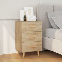 Nachtschrank Nachttisch,Nachtkommode Sonoma-Eiche 40x40x66 cm Holzwerkstoff -DE53906 - Braun von BONNEVIE