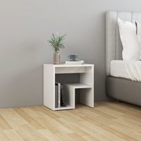 Nachttisch Nachtschrank Sideboard Hochglanz-Weiß 40x30x40 cm Holzwerkstoff DE82207 von MAISON CHIC