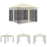 Pavillon Pop-Up, Gartenpavillon, Pagodenzelt, Faltpavillon mit Moskitonetz 3x3x2,73 m Creme 180 g/m² KLI13882 Maisonchic von MAISONCHIC