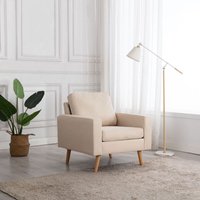 Maisonchic - Sessel,Relaxsessel,eleganter Stuhl Creme Stoff -59580 - Creme von MAISONCHIC