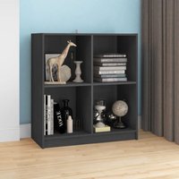 Sideboard Kommode für Wohnzimmer - Schrank Anrichte Grau 70x33x76 cm Massivholz Kiefer -FV53926 von BONNEVIE