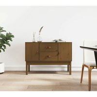 Sideboard Kommode für Wohnzimmer - Schrank Anrichte Honigbraun 110x40x78 cm Massivholz Kiefer -FV44029 von BONNEVIE