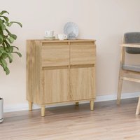 Sideboard Highboard Kommode für Wohnzimmer Küche Sonoma-Eiche 60x35x70 cm Holzwerkstoff DE82160 von MAISONCHIC