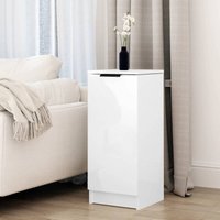 Sideboard Kommode für Wohnzimmer Küche Hochglanz-Weiß 30x30x70 cm Holzwerkstoff DE35269 von MAISONCHIC