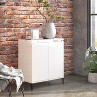 Sideboard Kommode für Wohnzimmer Küche Hochglanz-Weiß 60x35x70 cm Holzwerkstoff DE24824 von MAISONCHIC