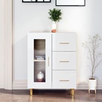 Sideboard Kommode für Wohnzimmer - Schrank Anrichte Hochglanz-Weiß 69,5x34x90 cm Holzwerkstoff -FV11410 von BONNEVIE