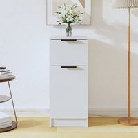 Sideboard Kommode für Wohnzimmer Küche Weiß 30x30x70 cm Holzwerkstoff DE28711 von MAISONCHIC