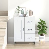 Sideboard Kommode für Wohnzimmer Küche Weiß 69,5x34x90 cm Holzwerkstoff DE53992 von MAISONCHIC