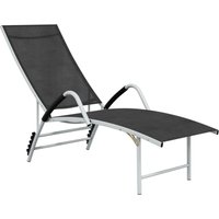 Sonnenliege,Liegestuhl,Gartenliege Textilene und Aluminium Schwarz VEIN443552 Maisonchic von MAISONCHIC