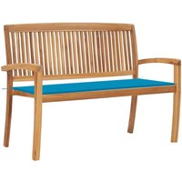 Maisonchic - Stapelbare Gartenbank mit Auflage Ruhebank Gartenstuhl 128,5 cm Massivholz Teak XZZZ507952 von MAISONCHIC