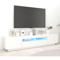 Maisonchic - TV-Lowboard für Wohnzimmer tv Schrank TV-Möbel mit LED-Leuchten Weiß 200x35x40 cm DE77674 von MAISONCHIC