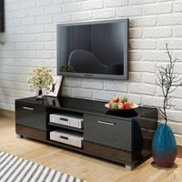 Maisonchic - TV-Möbel,TV-Schrank TV-Lowboard für Wohnzimmer TV-Hängeschrank Hochglanz-Schwarz 120×40,3×34,7 cm 65603 von MAISONCHIC