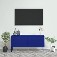 TV-Schrank TV-Lowboard Fernsehschrank Marineblau 105x35x50 cm Stahl BRYJ218838 MaisonChic von MAISONCHIC