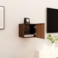 Maisonchic - TV-Wandschrank TV-Lowboard für Wohnzimmer TV-Möbel Braun Eiche 30,5x30x30 cm DE86993 von MAISONCHIC