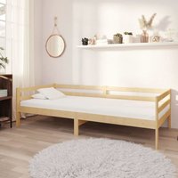 Tagesbett mit Matratze Einzelbett Bett für Schlafzimmer 90x200 cm Kiefer Massivholz DE99040 von MAISONCHIC