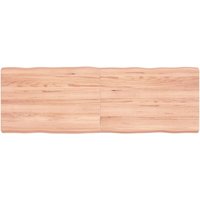 Maisonchic - Tischplatte,Schreibtischplatte,Küchen Arbeitsplatte 120x40x6 cm Massivholz Eiche Behandelt Baumkante CCA824303 von MAISONCHIC