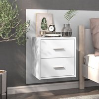 Maison Chic - Wand-Nachttisch Nachtschrank Sideboard Hochglanz-Weiß Holzwerkstoff DE75836 von MAISON CHIC