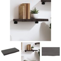 Maisonchic - Wandregal,Wandboard,Hängeregal für Wohnzimmer, Schlafzimmer, Flur, Badezimmer Dunkelgrau 40x20x4 cm Massivholz Eiche Behandelt von MAISONCHIC