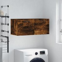 Maisonchic - Wandschrank,Wandhängeschrank,Badschrank,Küchenschrank Räuchereiche 80x36,5x35 cm Holzwerkstoff VMIEB23010 von MAISONCHIC