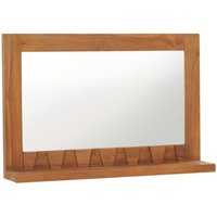 Wandspiegel Spiegel Badzimmer Spiegel mit Regal 60×12×40 cm Teak Massivholz BNTED265915 MaisonChic von MAISONCHIC