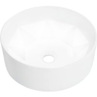 Waschbecken,Handwaschbecken,Waschtisch 36 x 14 cm Keramik Weiß JDVN182870 Maisonchic von MAISONCHIC