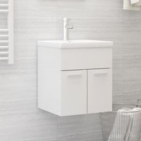 Waschbeckenunterschrank,Waschtischunterschrank,Badmöbel mit Einbaubecken Hochglanz-Weiß JDVN720788 Maisonchic von MAISONCHIC
